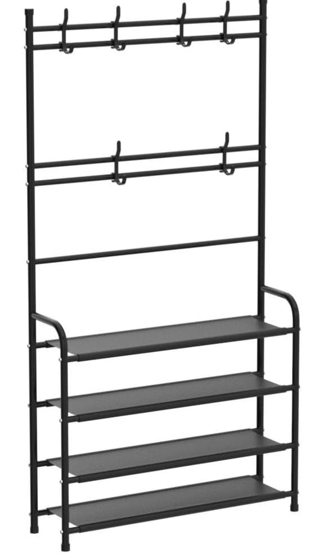 WECRON Shoe Rack Coat Rack Freestanding 4 Tier, Open Box New