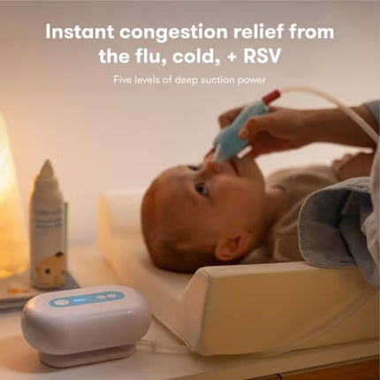 Frida Baby Electric NoseFrida Pro Nasal Aspirator for Baby, Hospital Grade Suction, 5 Suction Levels, 2 Tips, Cordless with Case