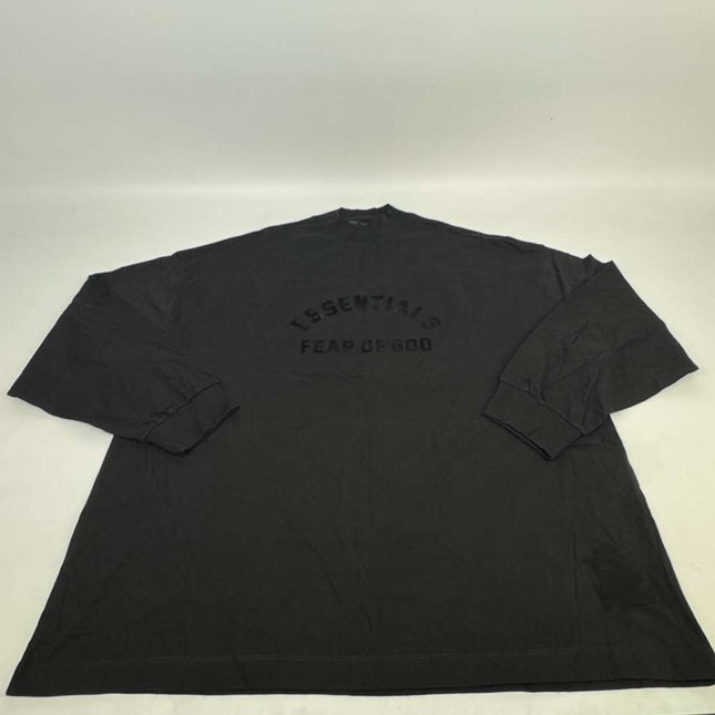 Fear of God Essentials Long Sleeve Tee Jet Black Size L New without Tags