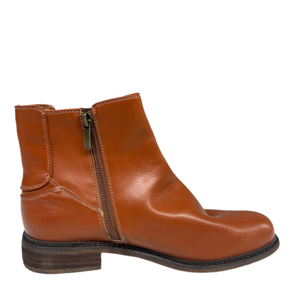 Franco Sarto Horace2 Side-Zip Ankle Boots Cognac Size 7.5 Women's New Without Box
