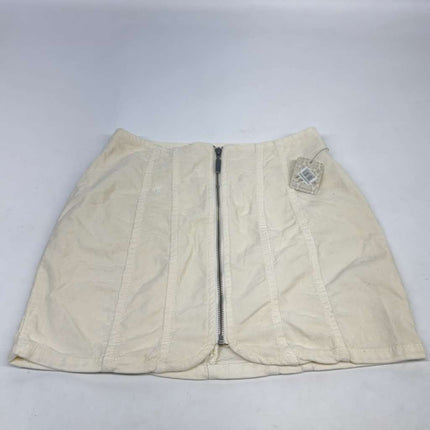 Free People We The Free Cheesecake Mini Skirt Ivory Size 8 New with Light Imperfection