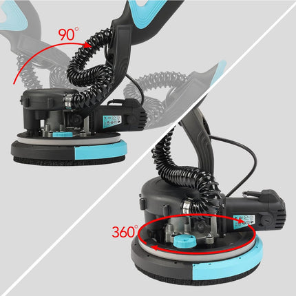 AYA-TECH Drywall Sander with Vacuum, 750W, 6.5A, 7 Variable Speed, 26FT Power Cable, 14 Pcs Sanding Discs - Open Box