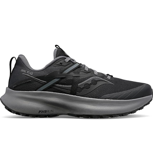 Saucony Ride 15 TR GTX Women’s Shoes - Black/Charcoal - Size 7.5