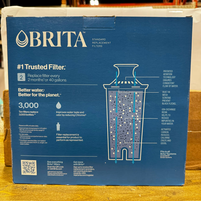 Brita Standard Replacement Filters 10-Pack,