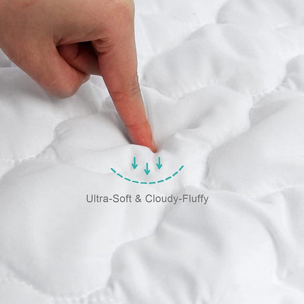 Biloban Bassinet Mattress Cover Compatible with Halo Bassinest Swivel Sleeper, 2 Pack, Microfiber, Waterproof and Soft, White - Open Box