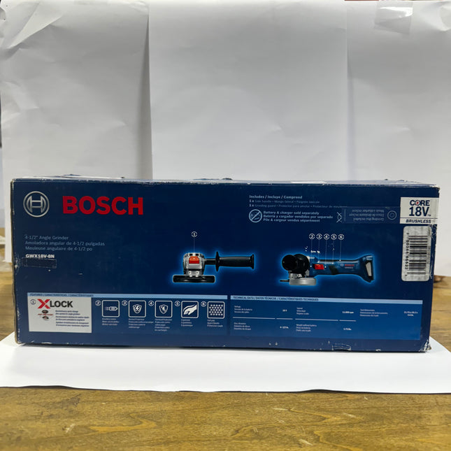 Bosch 18V Brushless 4-1/2” Angle Grinder - Core 18V Performance, Brand New-