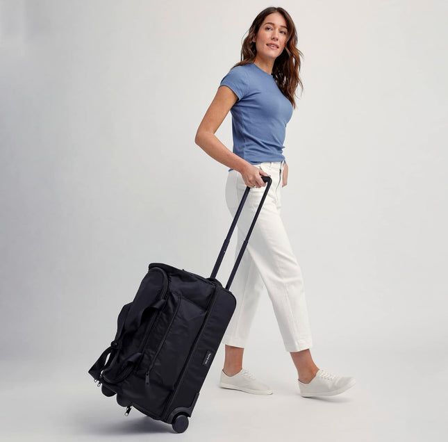 Vera Bradley Women's Foldable Rolling Duffel Bag Black One Size New