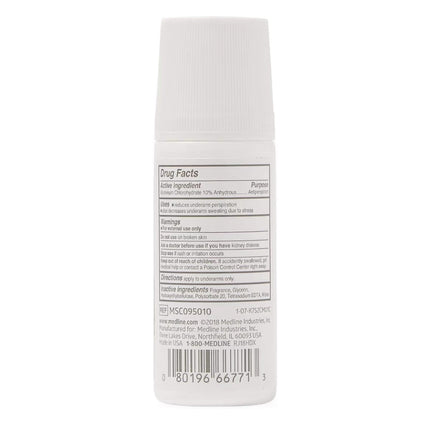 Medline MedSpa Roll-On Antiperspirant Deodorant, 1.5 oz, Long-Lasting Freshness, 1 Count