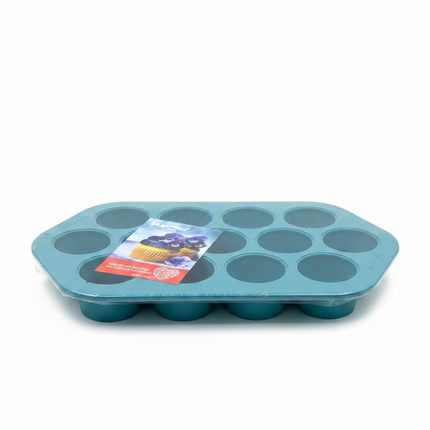 SO YUMMY by bella Baker’s Dozen Muffin Pan, 13 Round Cups Metal Baking Pan w Nonstick Coating
