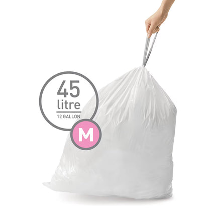 simplehuman Code M Custom Fit Drawstring Trash Bags - 20 Ct