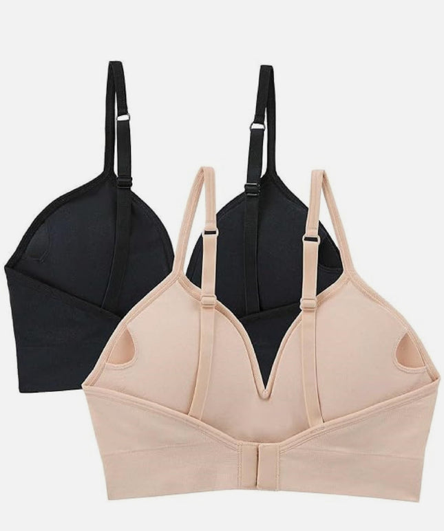 DKNY Seamless Bra, Pink / BlackSize S - 2 Pack