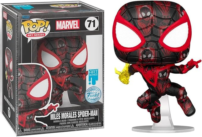 Funko Marvel Miles Morales Spider-Man Pop! Vinyl Collectible Bobble-Head Limited Edition Exclusive Art Series 71 New