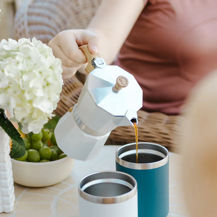 Stovetop Moka Pot, White