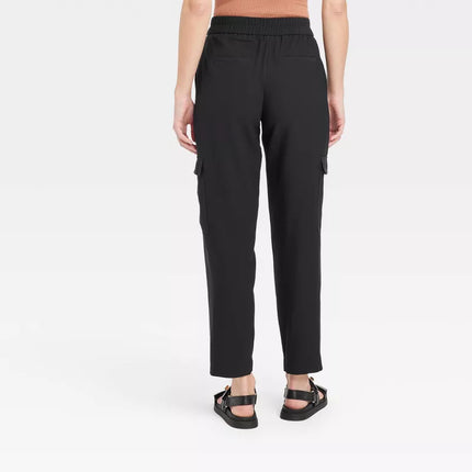 Women's High-Rise Ankle Cargo Pants - A New Day™, New, Black, Size S, M