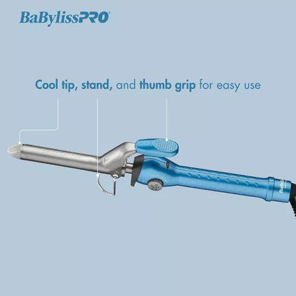 BaBylissPRO Nano Titanium Spring Curling Iron - Blue, 1" (New)