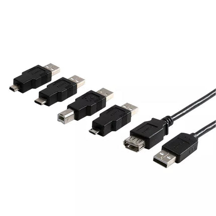 Philips 6' USB 2.0 Universal Kit with USB-C - Black (Open Box, Missing One USB-C)