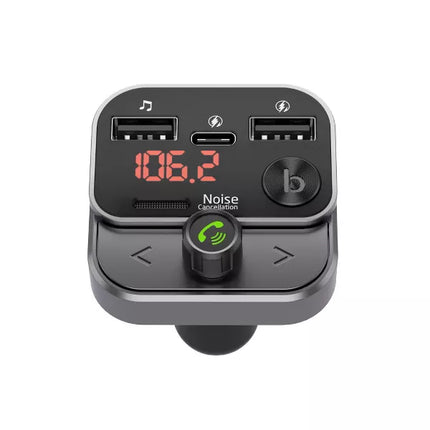 Just Wireless FM Transmitter with USB-C and USB-A Charging Port - Black - Open Box