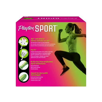 Playtex Sport Plastic Tampons Unscented Super Absorbency - 48ct x 3 Boxes 144 Total