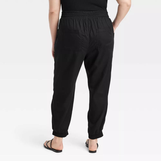 Women's High-Rise Modern Ankle Jogger Pants - A New Day™, New - Black, Size 3XL