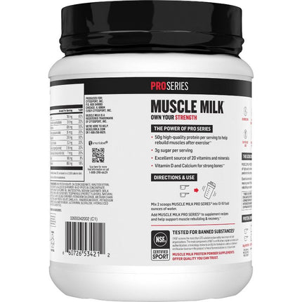 Muscle Milk Pro Series Protein Powder - Knockout Chocolate - For Muscle Recovery & Strength 32 oz New Exp 9/20/2025