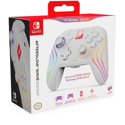 Afterglow Wave Wireless Motion Plus Controller for Nintendo Switch - White - New