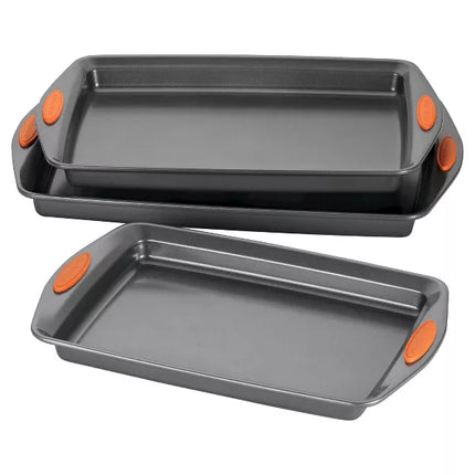 Rachael Ray 3-Piece Baking and Cookie Pan Set (New)
