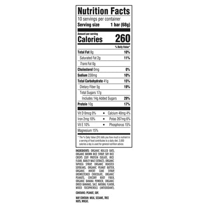 Clif Bar Peanut Butter Banana with Dark Chocolate Energy Bars in 10-count boxes (12)