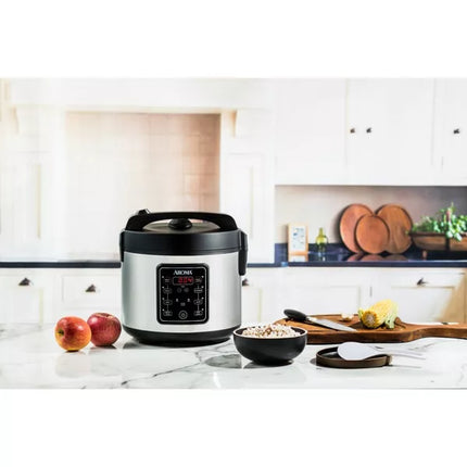 Aroma 20-Cup Digital Multicooker & Rice Cooker - Stainless Steel, New