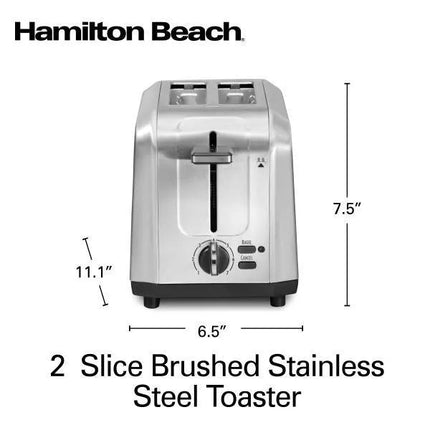 Hamilton Beach 2-Slice Toaster - Stainless Steel, New