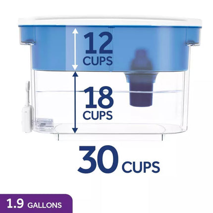 PUR Classic 30-Cup Water Dispenser Filtration System – Blue/White – Open Box