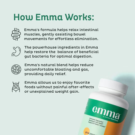 Emma Relief Daily Digestive Supplement Capsules - 30ct