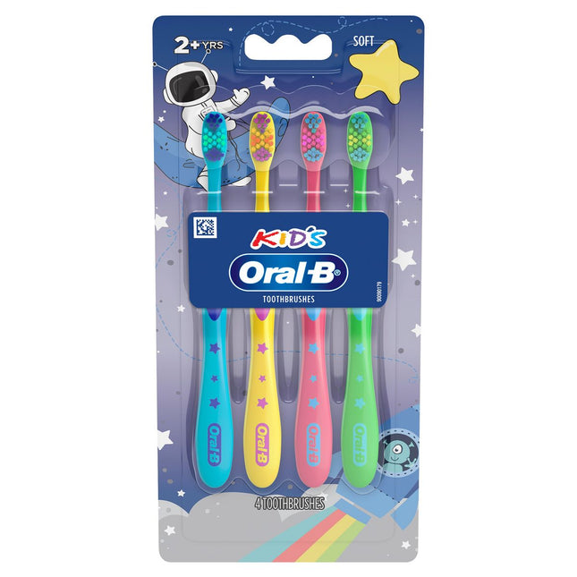 Oral-B Kids Soft Toothbrush with Space Designs, 24 Pack for Gentle Oral Care New