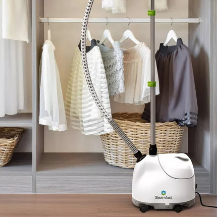 SteamFast 407 Canister Fabric Steamer - 1500W, 55 Min Steam, White (New)