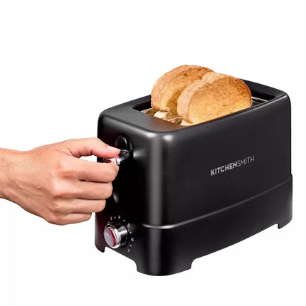 KitchenSmith by Bella 2 Slice Toaster Black 750W Compact New