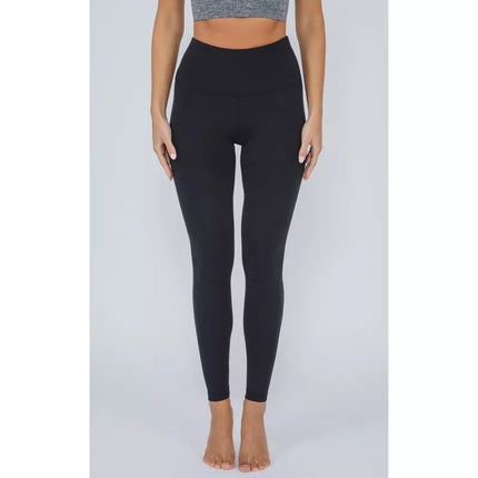 Women's High Waist Ultra Soft Nude Tech Leggings - Yogalicious, New - Black, Size XL