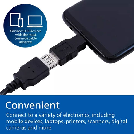 Philips 6' USB 2.0 Universal Kit with USB-C - Black (Open Box, Missing One USB-C)