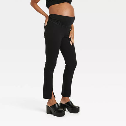 Over Belly Split Front Ponte Maternity Pants - Isabel Maternity by Ingrid & Isabel™, New, Black- Size XXL