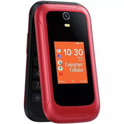 Consumer Cellular Iris Flip (8GB) - Red - Open Box