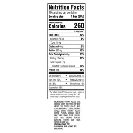 10CT Clif Bar Crunchy Peanut Butter Energy Bars (May 15, 2027)