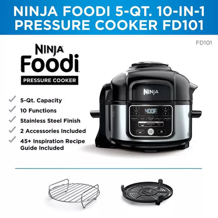 Ninja Foodi 10-in-1 5qt Pressure Cooker and Air Fryer - FD101 (Open Box with Imperfection)