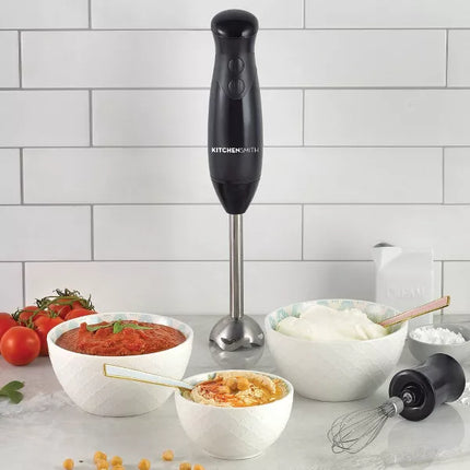 KitchenSmith by Bella Immersion Blender - Black - 250W Handheld Mixer, Open Box