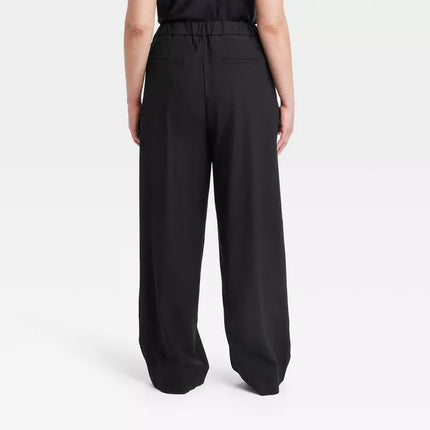 Women's High-Rise Straight Trousers - A New Day™, New - Black, Size 18