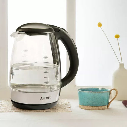 Aroma 1.7L Digital Glass Kettle - New