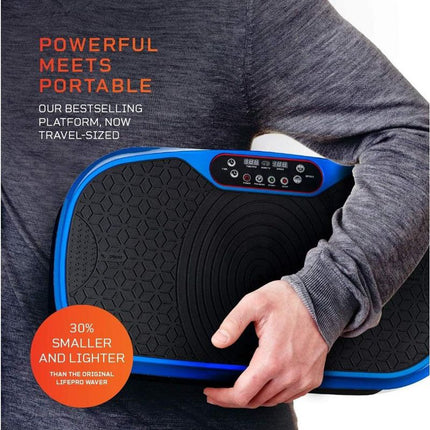 LifePro Blue Fitness Platform, All-in-One Vibration Plate with Loop Bands, New