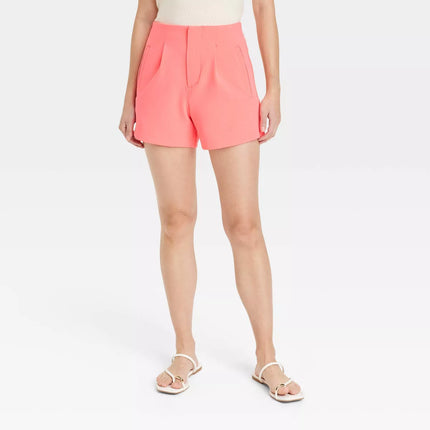 Women's High-Rise Tailored Shorts - A New Day, New, Pink, Size 8