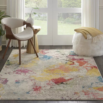 Nourison Celestial Splash Abstract Indoor Rug, 3'11" x 5'11", Open Box