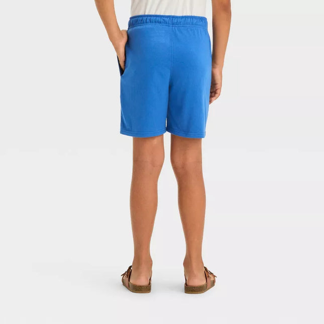 Boys' Knit 'Above the Knee' Blue Pull-On Shorts - Cat & Jack™, New- 4-5