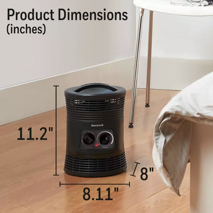 Honeywell HHF360B 1500W 360˚ Surround Indoor Heater, Black - Open Box