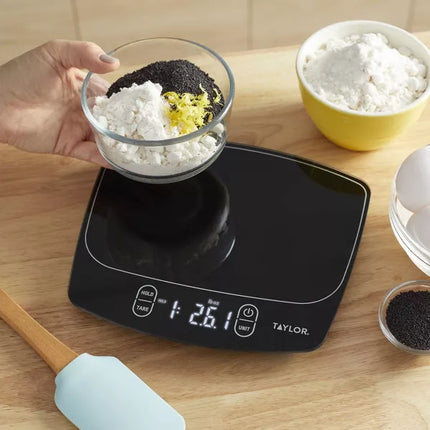 Taylor Waterproof Digital Kitchen 11 lb Food Scale - Black - Open Box