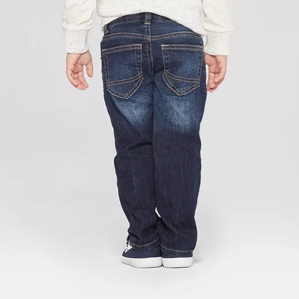 Toddler Boys' Straight Fit Jeans - Cat & Jack™, Dark Blue, New- 2T